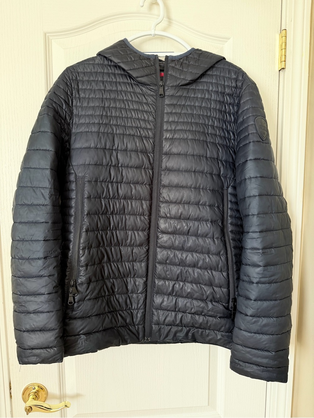Pajar Canada Men’s Small Navy Blue Packable Puffer Hooded Jacket